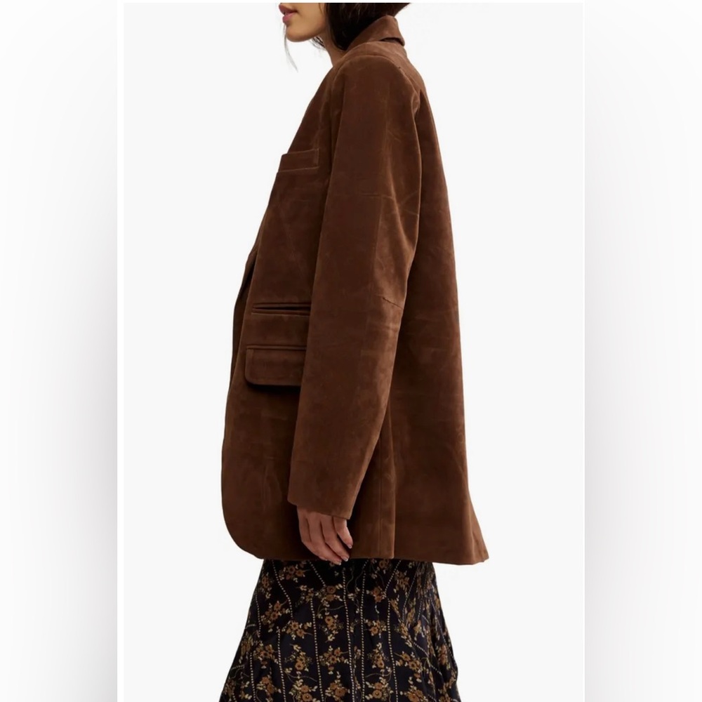 Free People/ We The Free Women's Brown Blazer Size Large - Picture 3 of 14
